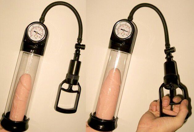 Pompa de vid în acțiune - procesul de mărire a penisului